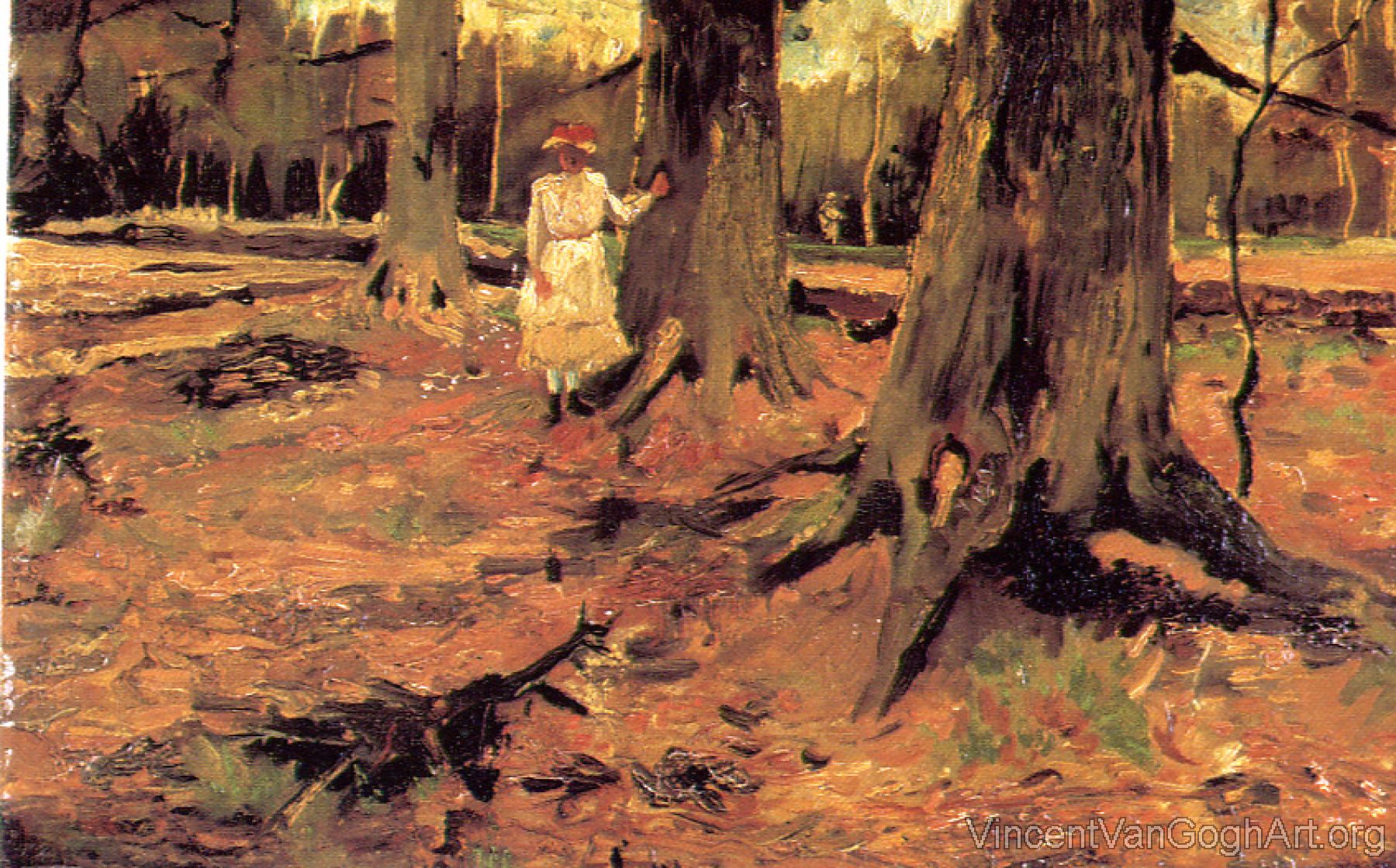 A girl in a wood